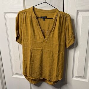 a new day Mustard V-Neck Blouse
